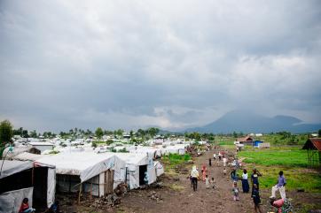 Looking toward mt. nyiragongo volcano.