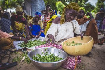 Haua (photo 1) eats as little as once a day during the hunger gap, while Rabi (photo 2) is a widow who often does not know where she will find her next meal. Recently they learned to grow cassia, a hearty plant that is easy to grow, which they share with their neighbors.