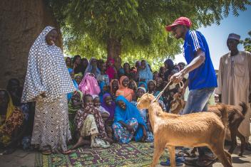 Fatsuma gets a turn to take home one of the group’s goats to raise until it has a kid.